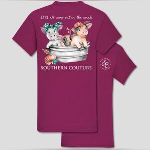 SOUTHERN CULTURE Classic Collection “It’ll Come Out in the Wash” Tee Berry SZ M